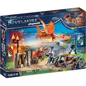 Playmobil 71210 Chevalier Novelmore Combattant Burnham Raider - Novelmore - avec Deux Personnages, Un Dragon et Une catapulte avec Boulet - Chevalier - Histoire & Imaginaire - Dès 4 Ans