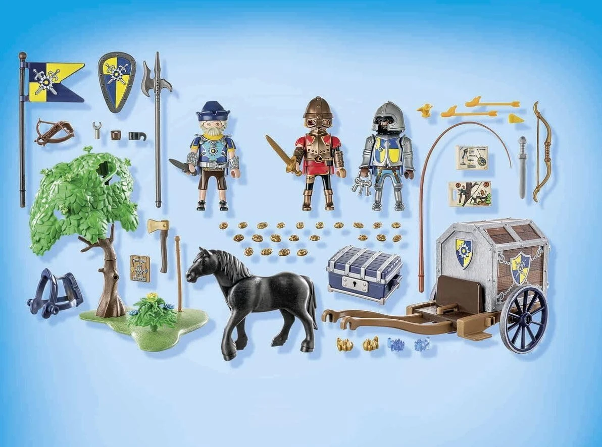 Playmobil 71484 Convoi de Novelmore avec Bandit - Novelmore - Les Chevaliers défendent Leur Royaume - avec 1 Animal et 3 Personnages - Jouet Univers médiéval et Historique. Dès 4 Ans – Image 7