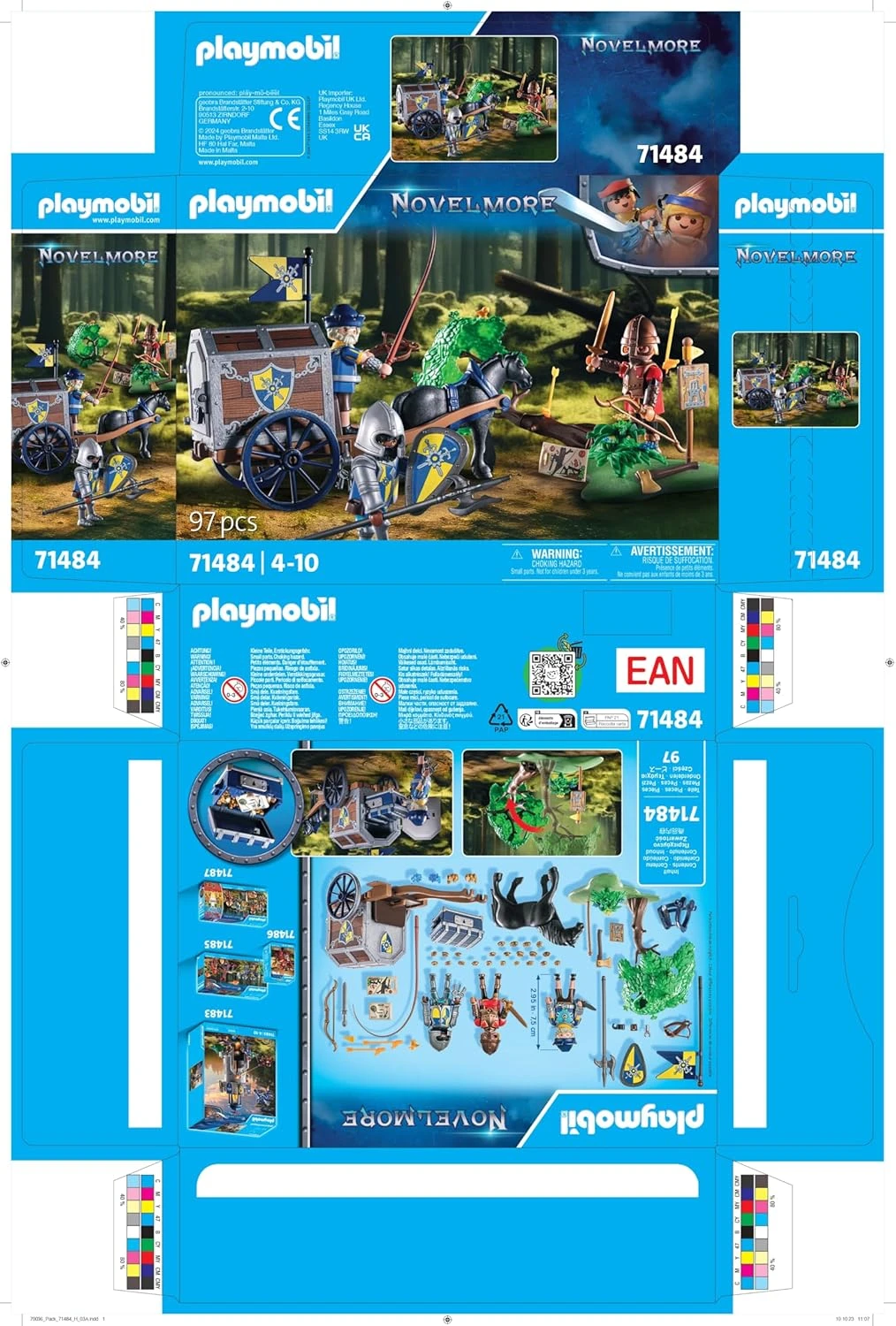 Playmobil 71484 Convoi de Novelmore avec Bandit - Novelmore - Les Chevaliers défendent Leur Royaume - avec 1 Animal et 3 Personnages - Jouet Univers médiéval et Historique. Dès 4 Ans – Image 9