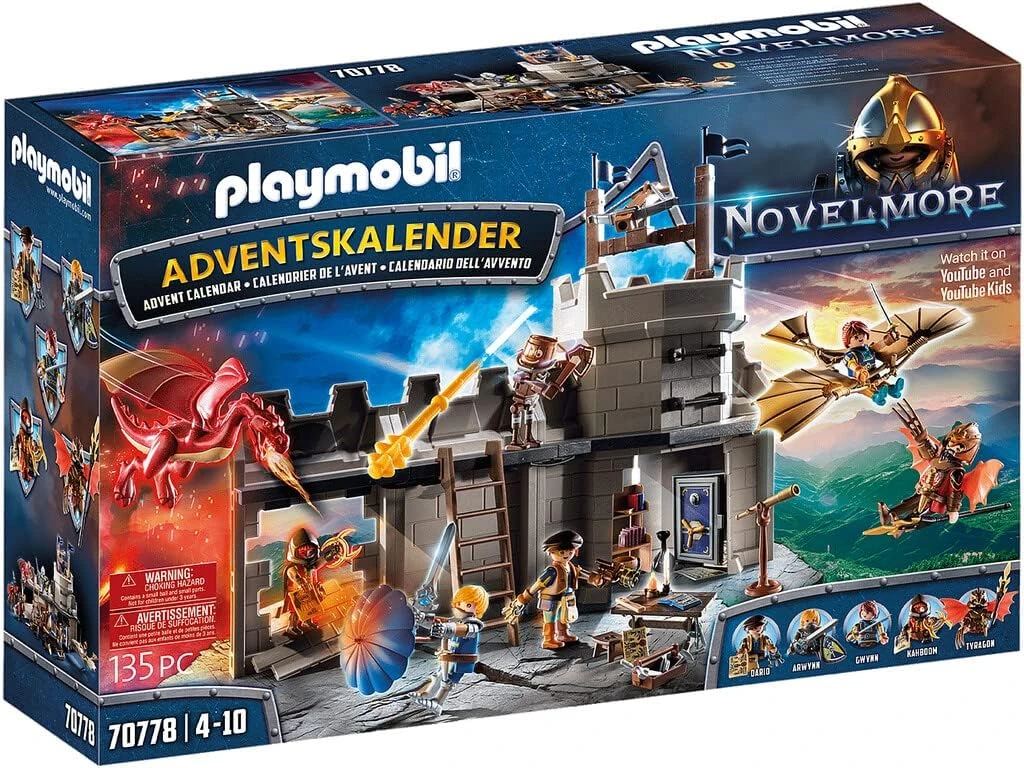 Playmobil 70778 Calendrier Avent Chevalier Novelmore Atelier Dario- Novelmore- La Magie de Noël- Noël 24 Surprises
