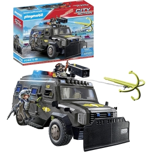 Playmobil 71144 Véhicule d'intervention des Forces spéciales - City Action - avec Deux Personnages et Une Voiture Qui Comprend des Effets sonores et Lumineux - Ville & Métiers - Dès 5 Ans