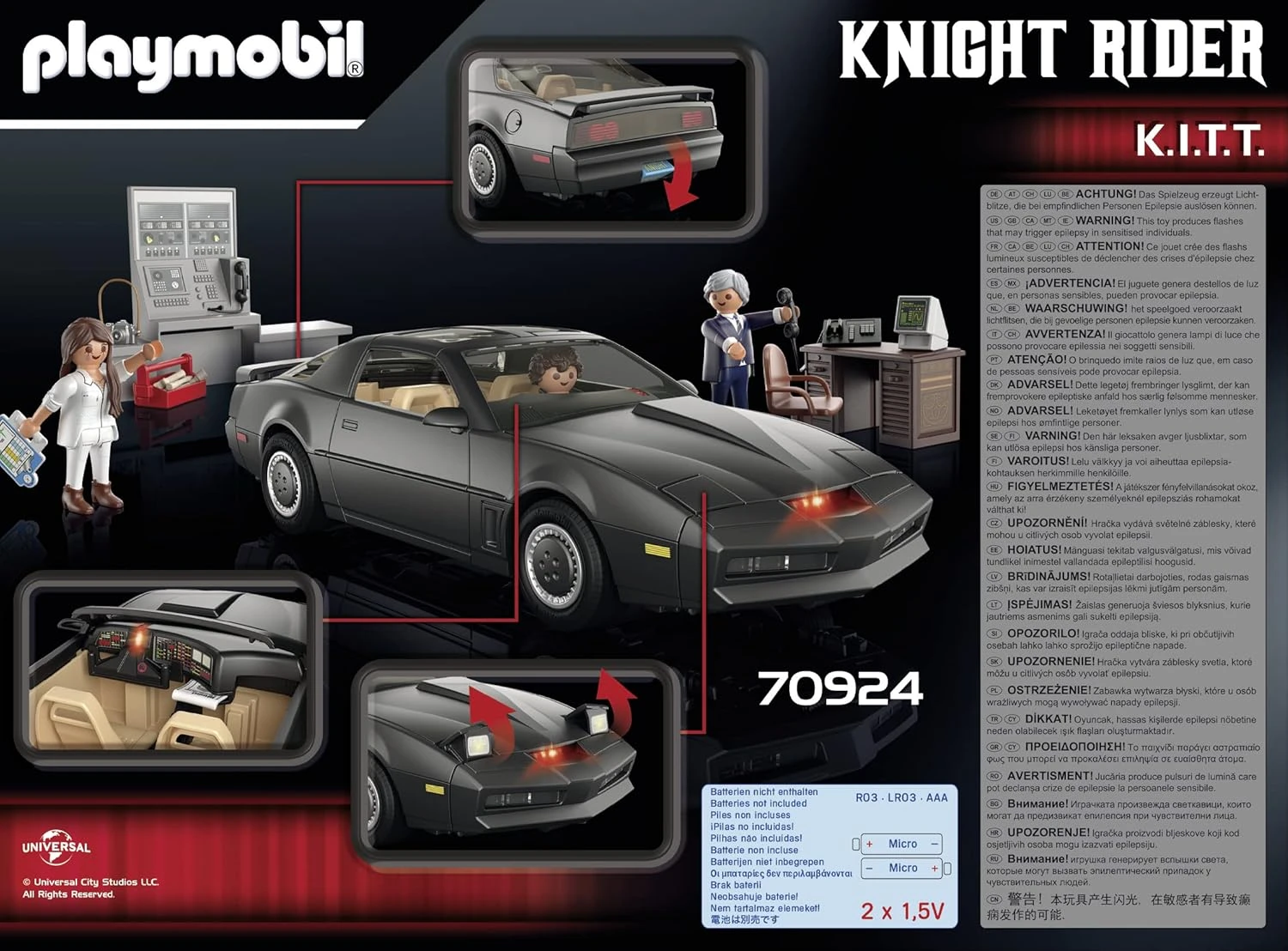 Playmobil 70924 Knight Rider - K.I.T.T., Le véhicule emblématique de la série K2000, pour Les Fans de Knight Rider et Les Enfants, Dès 5 Ans – Image 12