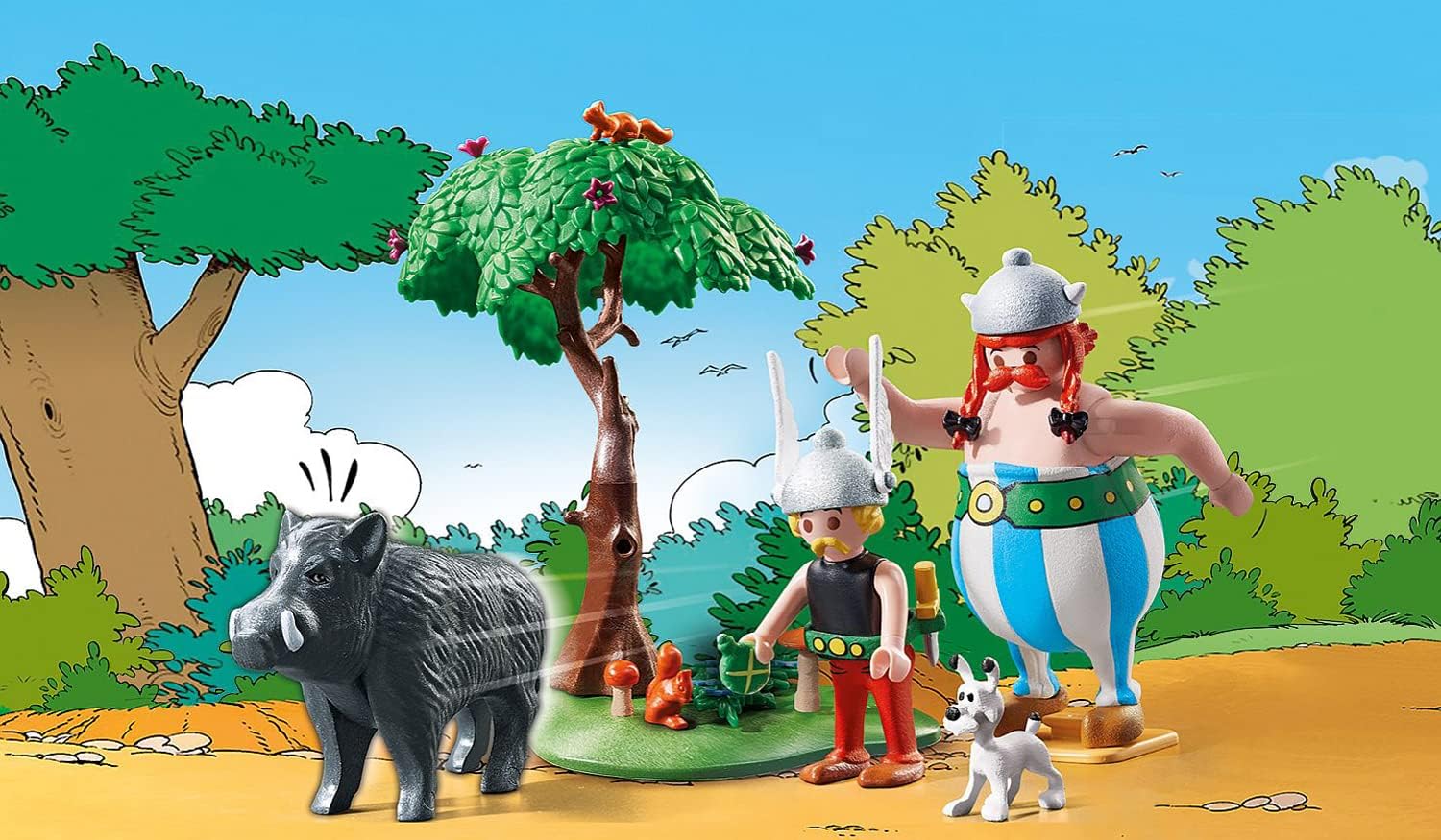 Playmobil 71160 Astérix : La Chasse au Sanglier - avec Les Gaulois Astérix, Obélix, Idéfix Le fidèle Compagnon d'Obélix et Un Sanglier - Dès 5 Ans – Image 3