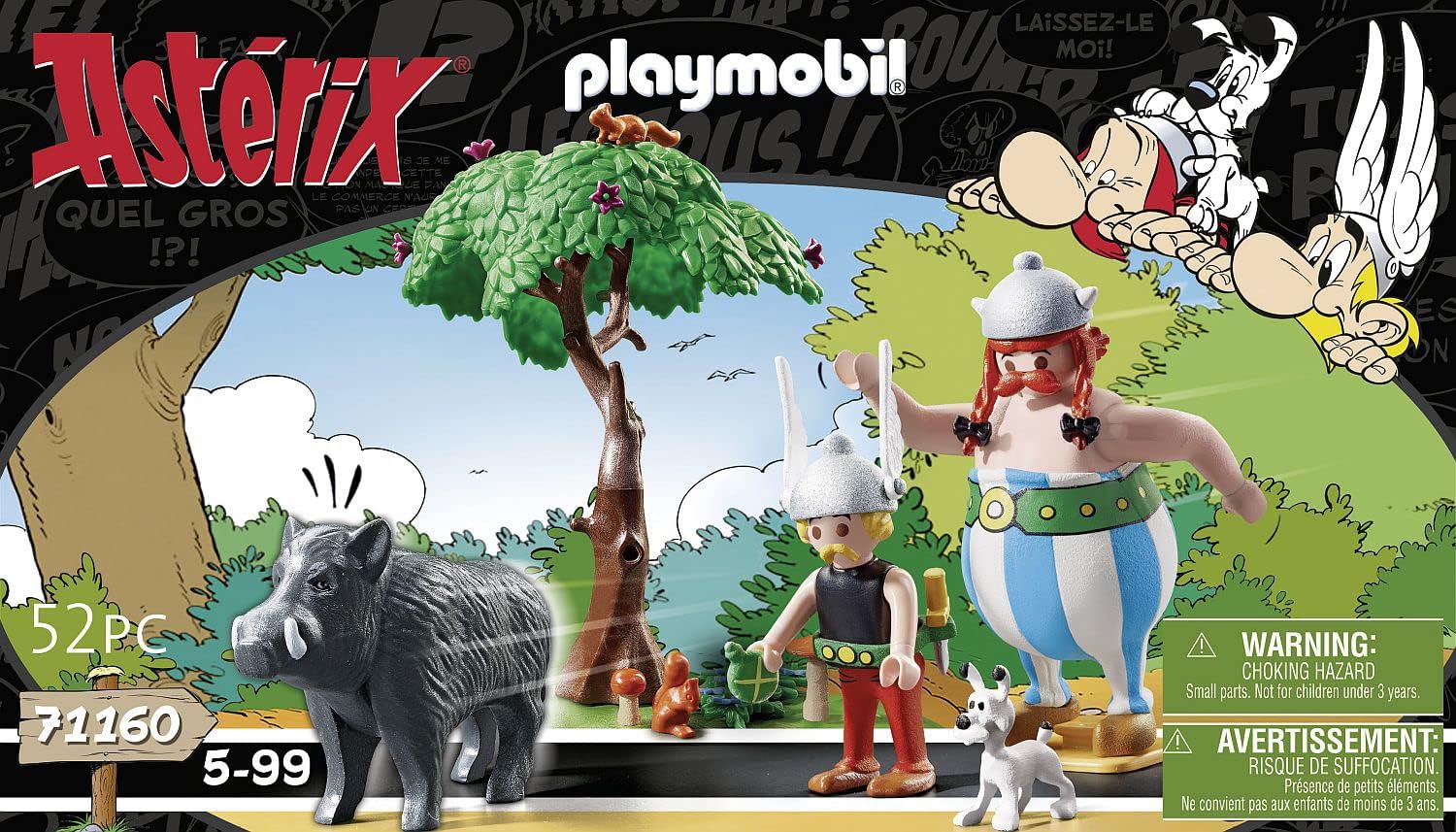 Playmobil 71160 Astérix : La Chasse au Sanglier - avec Les Gaulois Astérix, Obélix, Idéfix Le fidèle Compagnon d'Obélix et Un Sanglier - Dès 5 Ans – Image 4