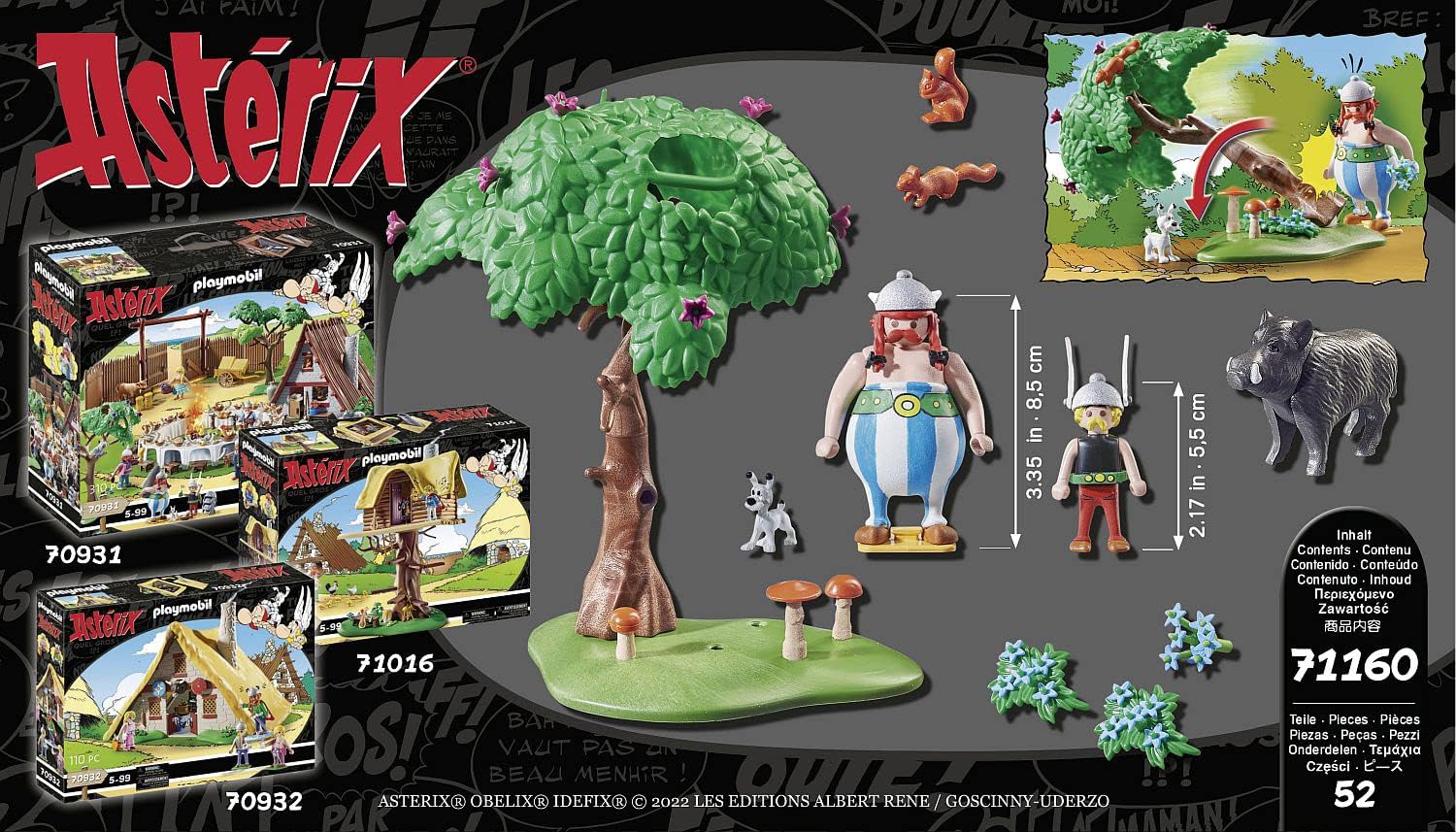 Playmobil 71160 Astérix : La Chasse au Sanglier - avec Les Gaulois Astérix, Obélix, Idéfix Le fidèle Compagnon d'Obélix et Un Sanglier - Dès 5 Ans – Image 5