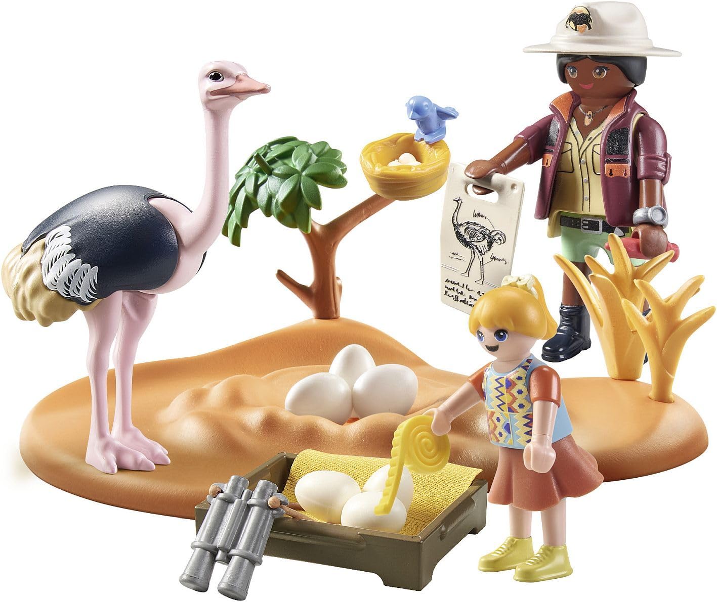 Playmobil 71296 Explorateurs et nid d'autruche - avec Deux Personnages, Une Autruche, Un nid et des Oeufs - Gamme Wiltopia avec Plus de 80% de matériaux recyclés ou biosourcés en Moyenne - Dès 4 Ans – Image 7