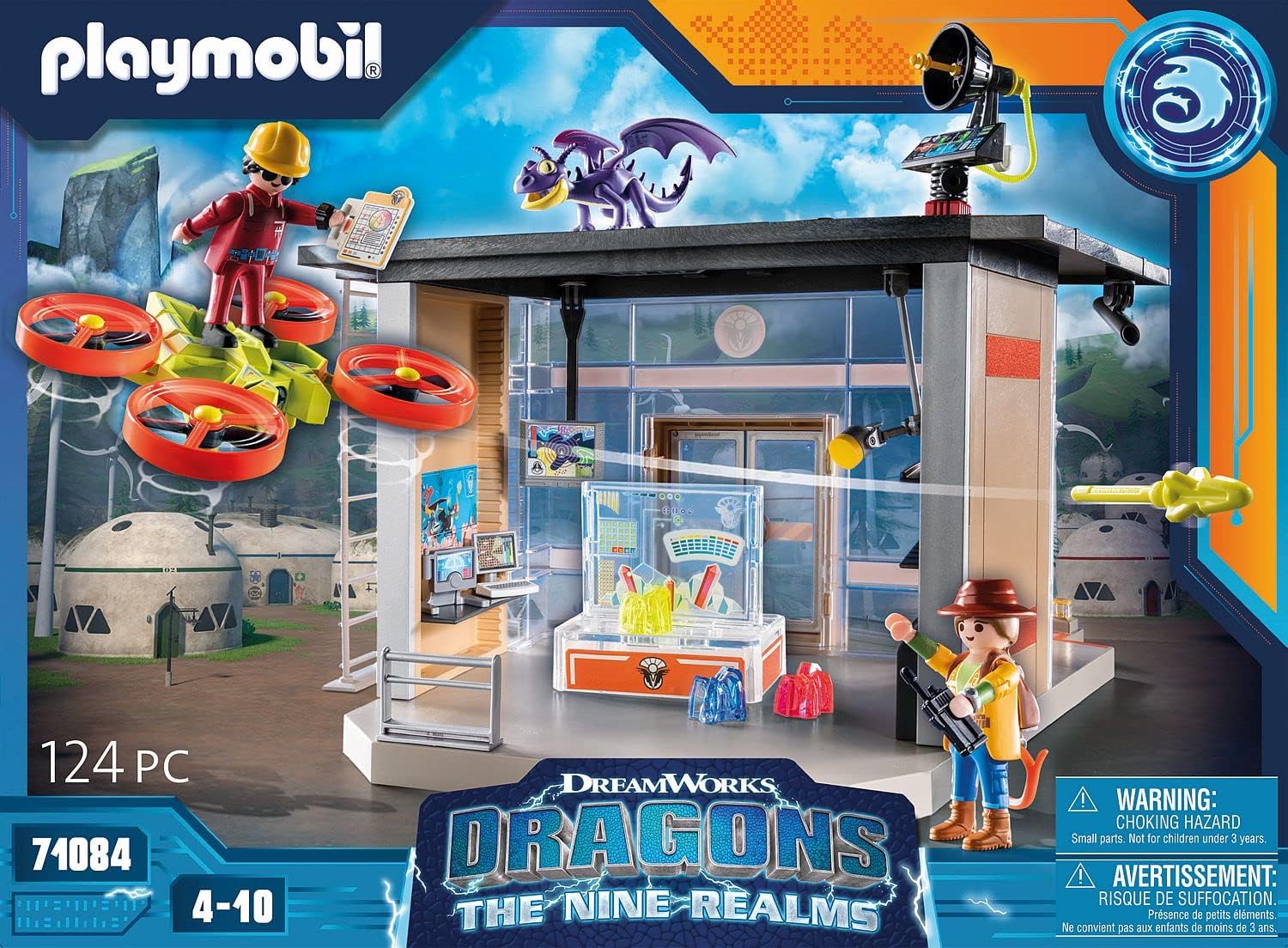 Playmobil 71084 Dragons: Les Neufs Royaumes - Labo Icaris - Dragons Nine Realms - avec Deux Personnages, Un Dragon, Un Drone avec Canon Fonctionnel et Le Laboratoire Icaris - Dès 4 Ans – Image 3