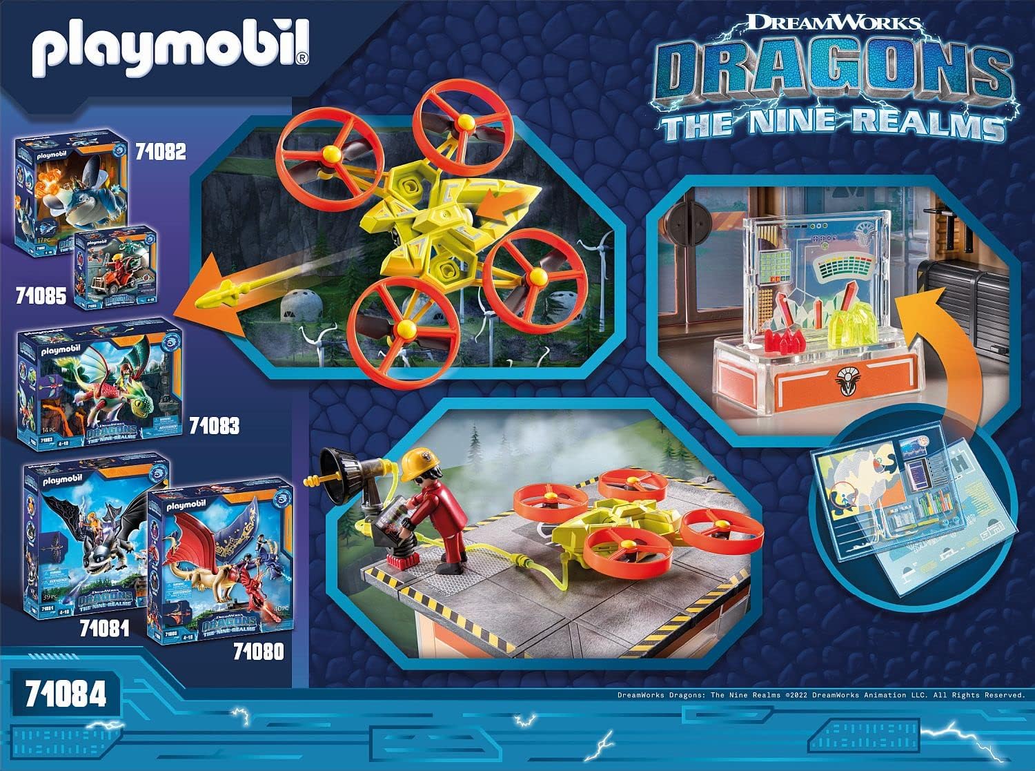 Playmobil 71084 Dragons: Les Neufs Royaumes - Labo Icaris - Dragons Nine Realms - avec Deux Personnages, Un Dragon, Un Drone avec Canon Fonctionnel et Le Laboratoire Icaris - Dès 4 Ans – Image 4
