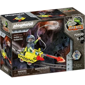 Playmobil 70930 Mine Cruiser - Dino Rise - avec Un Personnage, Un véhicule Qui Comprend Deux Lance-Missiles - Dinosaures emprisonné dans la Dino Mine - Dès 5 Ans