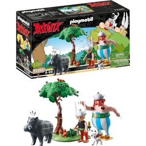 Playmobil 71160 Astérix : La Chasse au Sanglier - avec Les Gaulois Astérix, Obélix, Idéfix Le fidèle Compagnon d'Obélix et Un Sanglier - Dès 5 Ans
