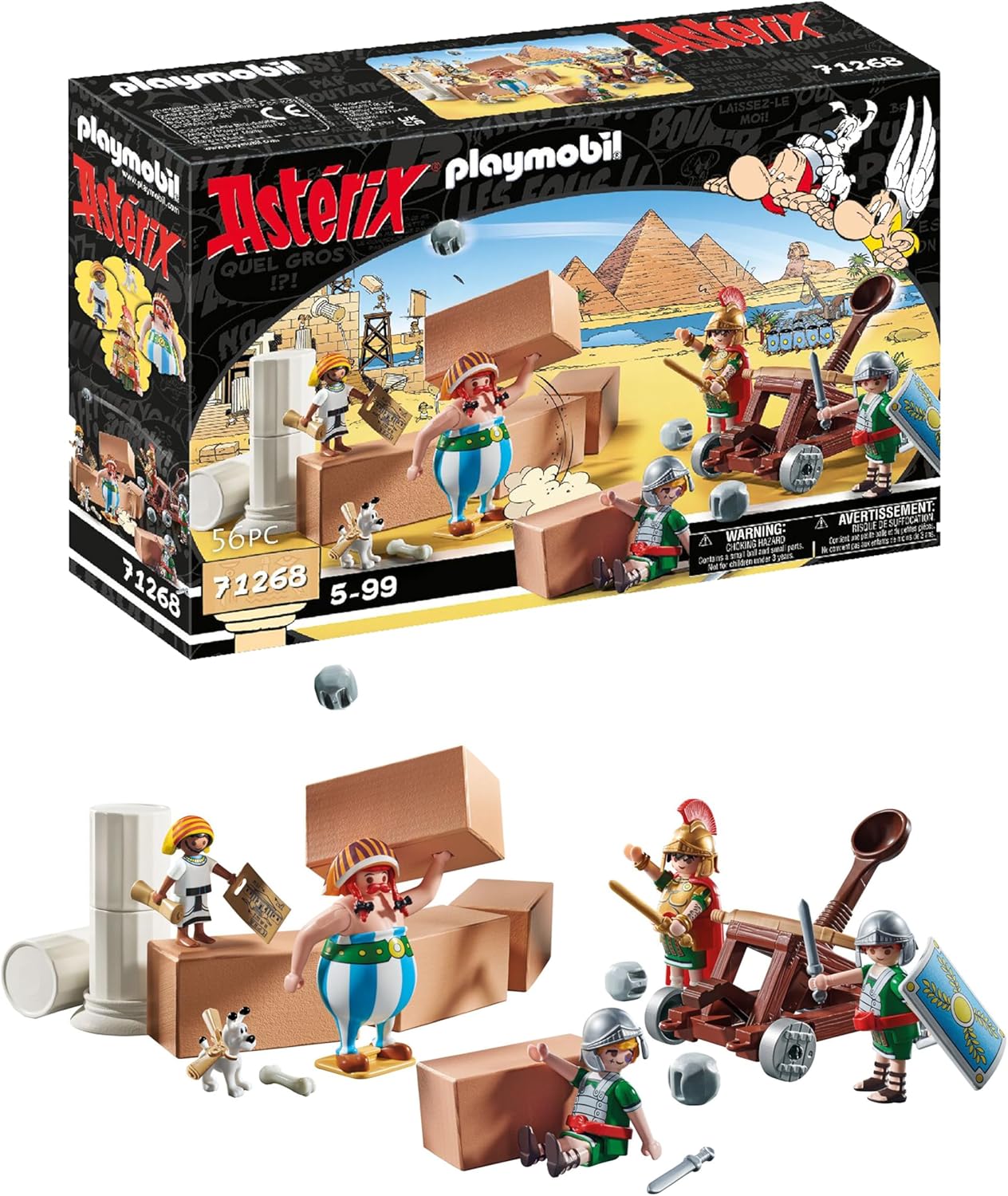Playmobil 71268 Astérix : Numérobis et la Bataille du Palais - avec Cinq Personnages et des Accessoires - Les Aventures d'Obélix - Histoire & Imaginaire - Dès 5 Ans