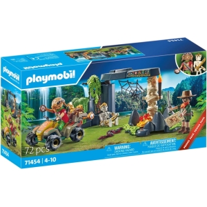 Playmobil 71454 - Explorateurs et ruine de la Jungle - Comprend 2 Personnages, Un Quad Tout Terrain, des ruines, Un Squelette et Un trésor Secret - Dès 4 Ans