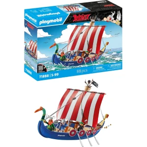 Playmobil | Asterix | Navire Pirate | Set Astérix | Jouet Navire Pirate | Astérix et Obélix | Jouet Aventure pour Enfants à partir de 5 Ans | 71888