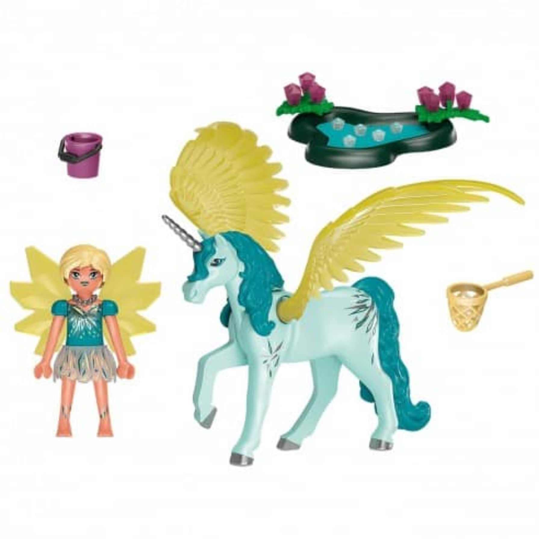Figurine Novelmore Crystal Fairy avec Licorne et Étang – Image 3