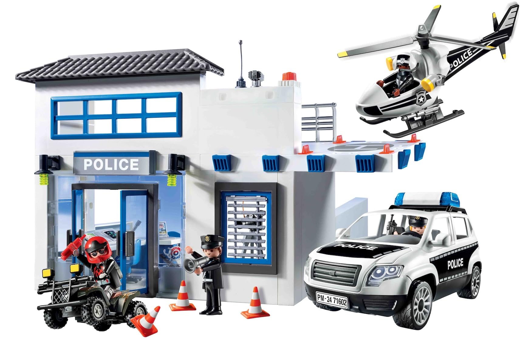 Poste de Police et véhicules Novelmore Action Heroes avec centre de commandement et hélicoptère – Image 6