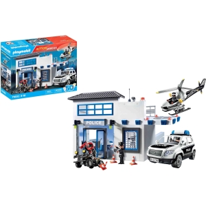 Poste de Police et véhicules Novelmore Action Heroes avec centre de commandement et hélicoptère