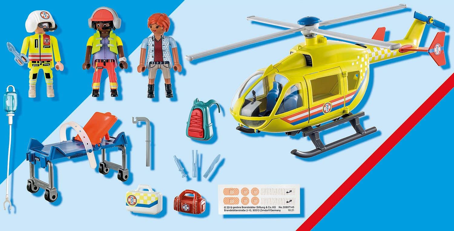 Hélicoptère de Secours Novelmore City Life avec 3 figurines – Image 7