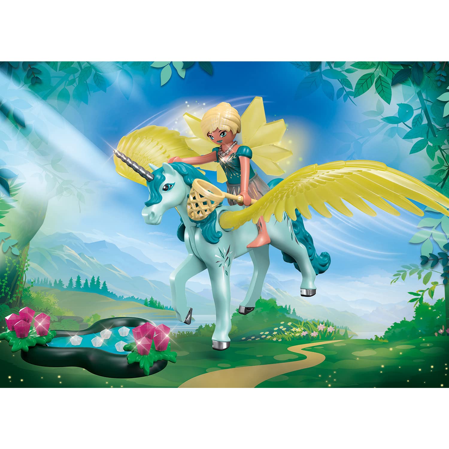 Figurine Novelmore Crystal Fairy avec Licorne et Étang – Image 2