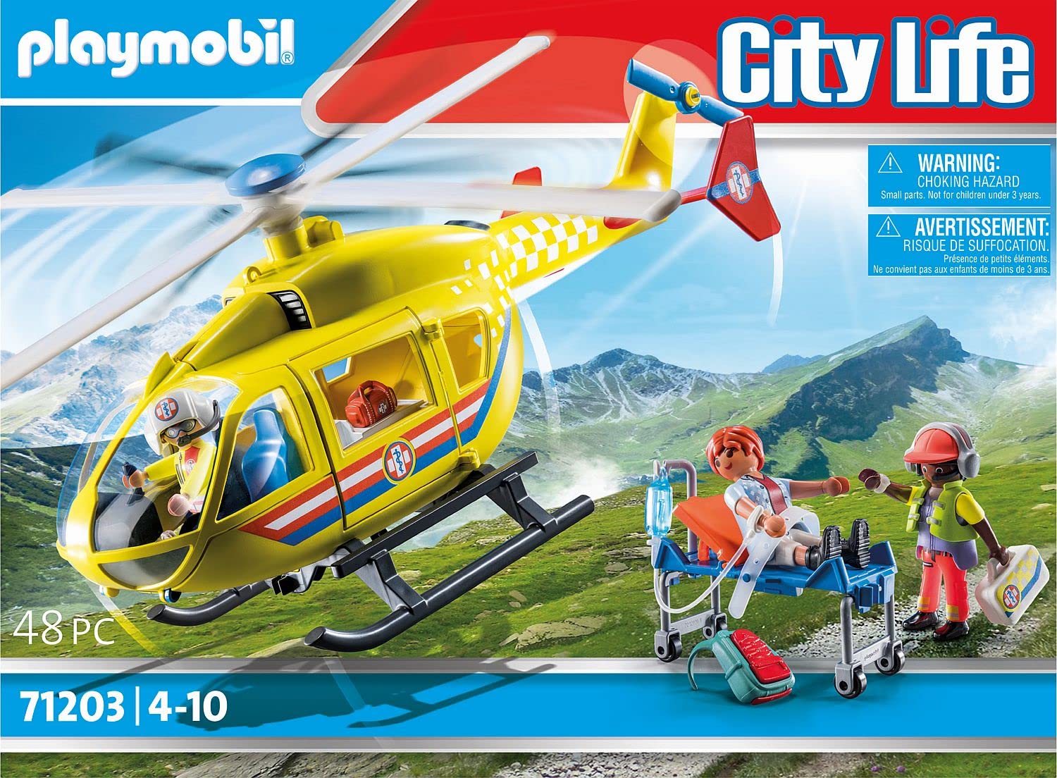 Hélicoptère de Secours Novelmore City Life avec 3 figurines – Image 6