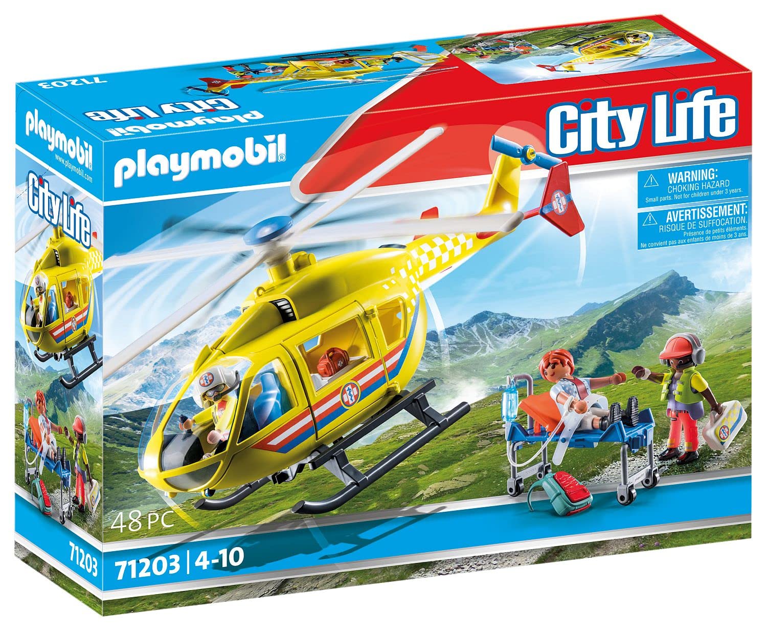 Hélicoptère de Secours Novelmore City Life avec 3 figurines – Image 3