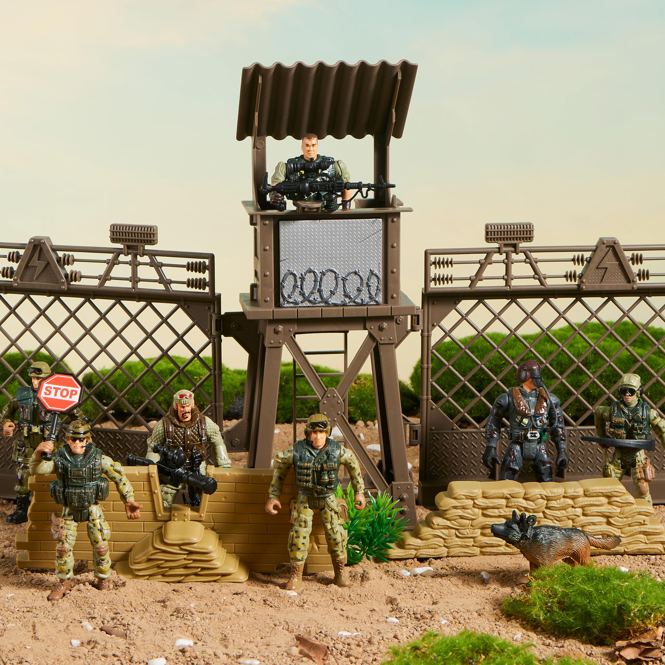 Coffret 16 figurines soldats militaires JOYIN avec 12 gardes forestiers et accessoires – Image 6