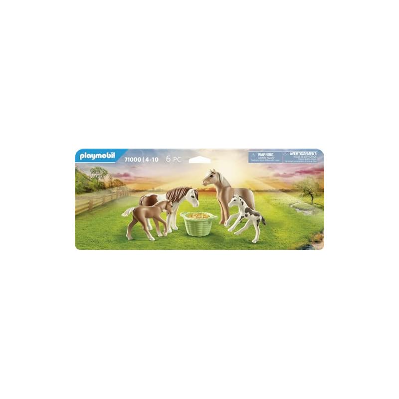 Set Novelmore 2 poneys islandais et poulains avec foin – Image 4