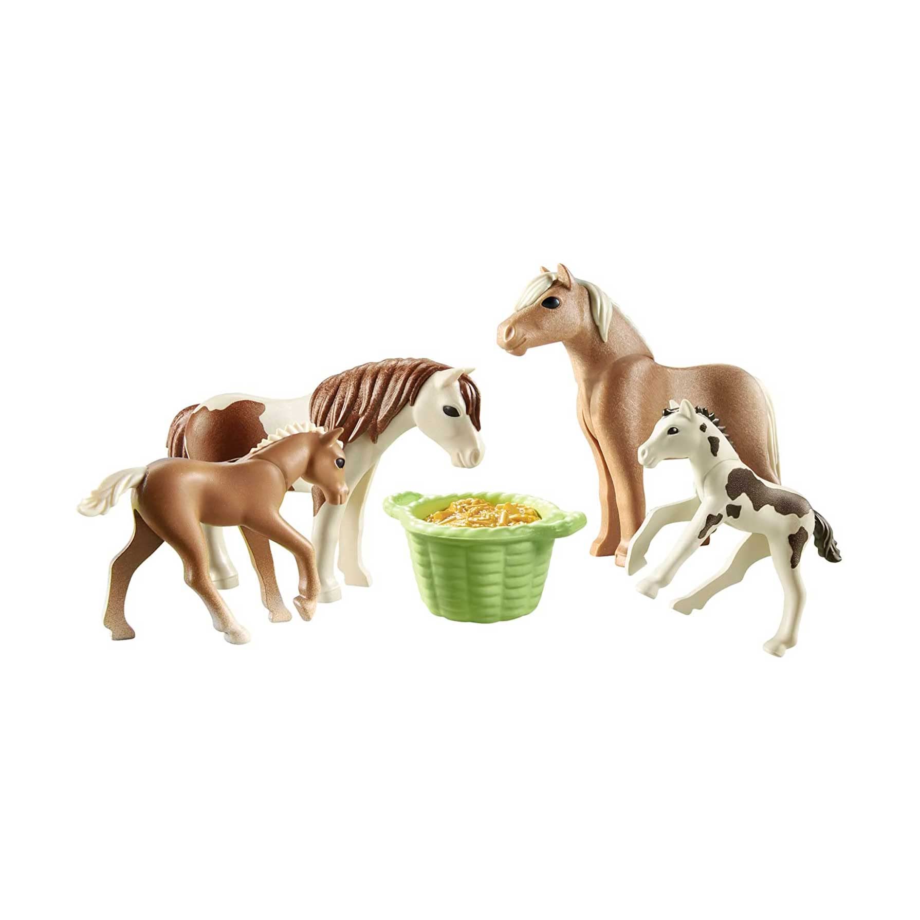 Set Novelmore 2 poneys islandais et poulains avec foin – Image 3