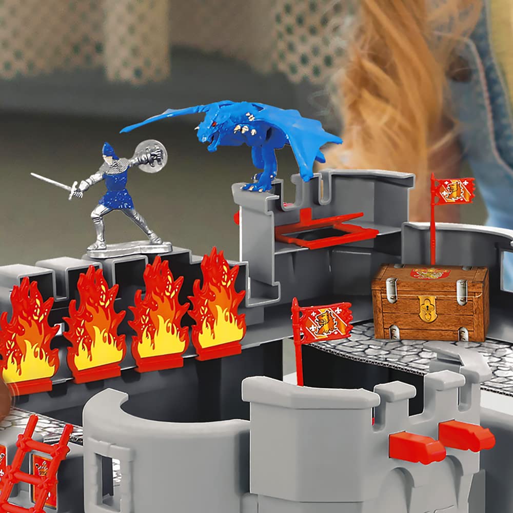 Château Noir Novelmore Forteresse avec Figurines Chevaliers et Dragon – Image 3