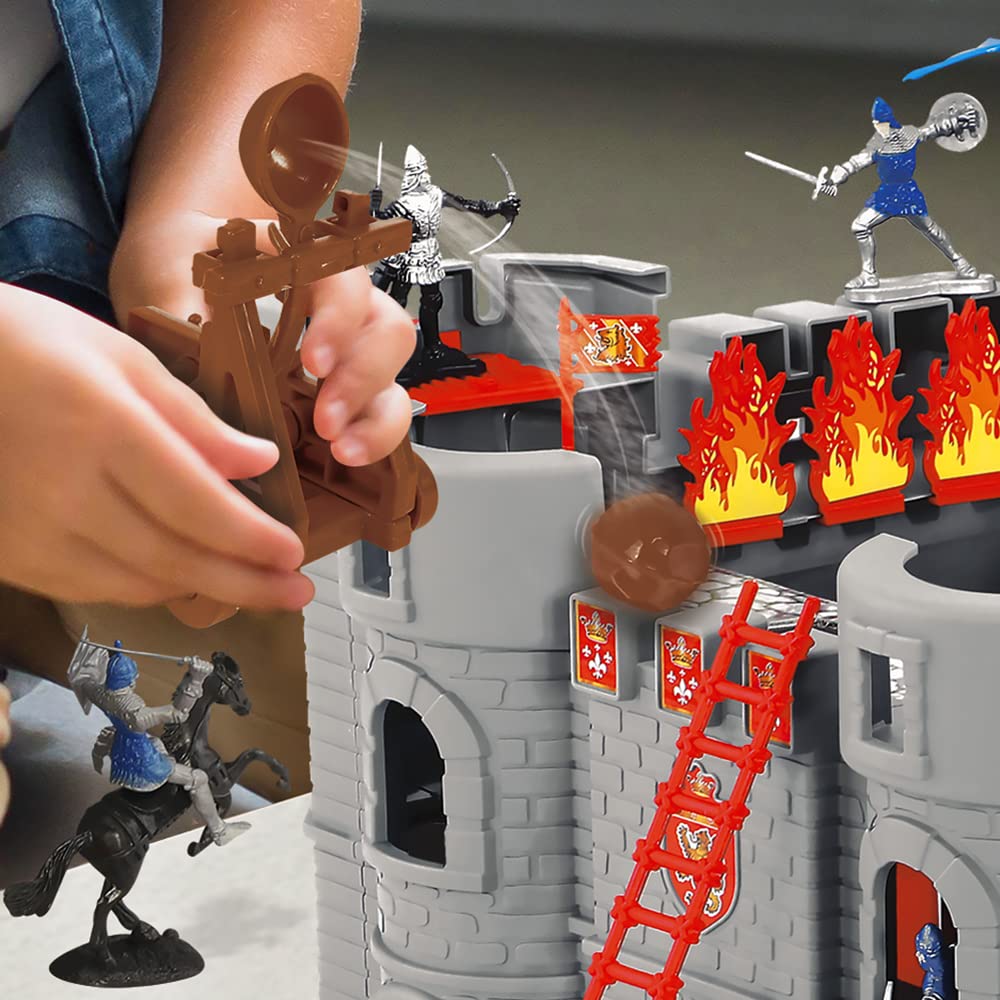 Château Noir Novelmore Forteresse avec Figurines Chevaliers et Dragon – Image 4