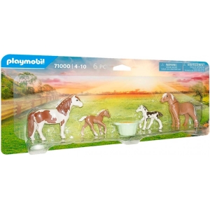 Set Novelmore 2 poneys islandais et poulains avec foin