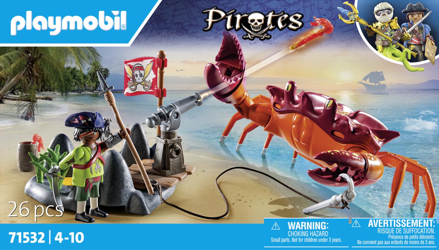 Set Novelmore Pirate et Crabe géant avec canon et grappin – Image 4