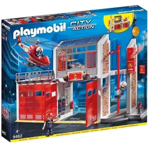 Caserne de Pompiers avec hélicoptère City Action Novelmore