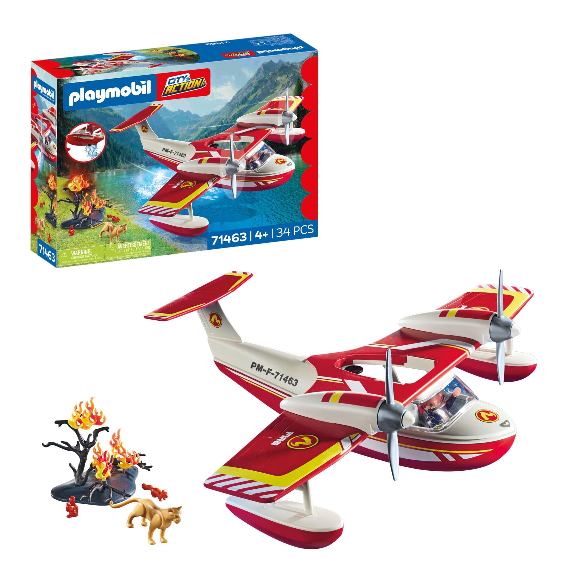 Hydravion avec Pompier Novelmore Action Heroes