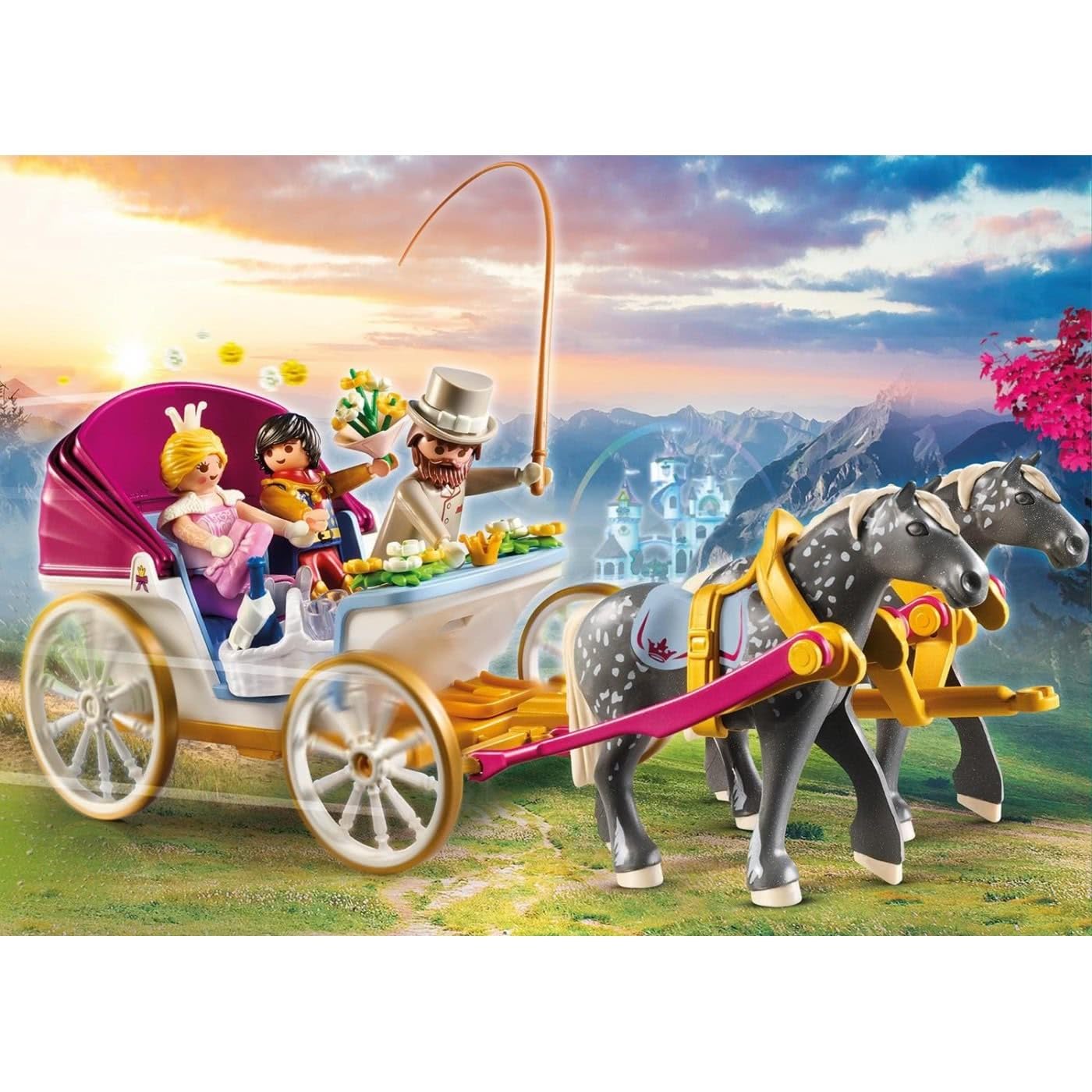 Calèche Novelmore Princesse Betty et Prince Freddy avec chevaux – Image 2