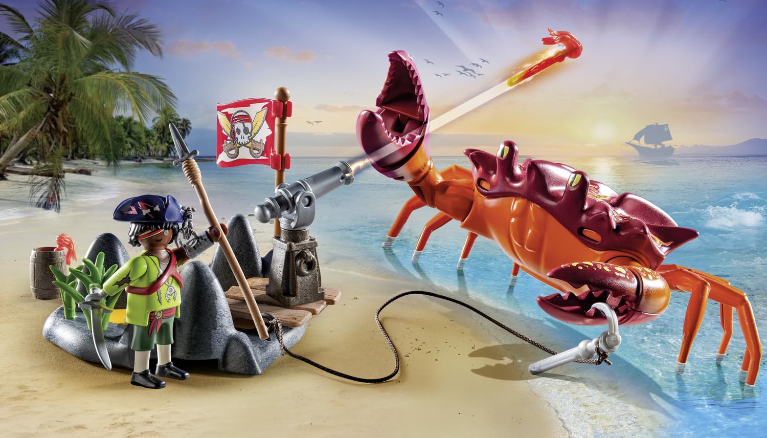 Set Novelmore Pirate et Crabe géant avec canon et grappin – Image 3