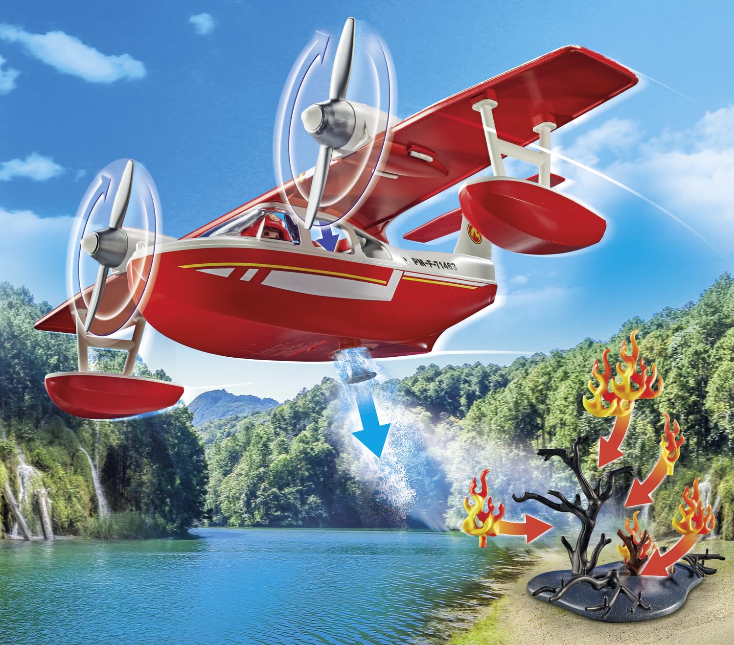 Hydravion avec Pompier Novelmore Action Heroes – Image 6