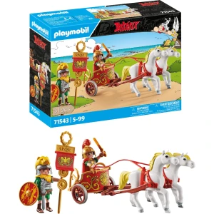 Char Romain Novelmore Astérix avec deux personnages et chevaux