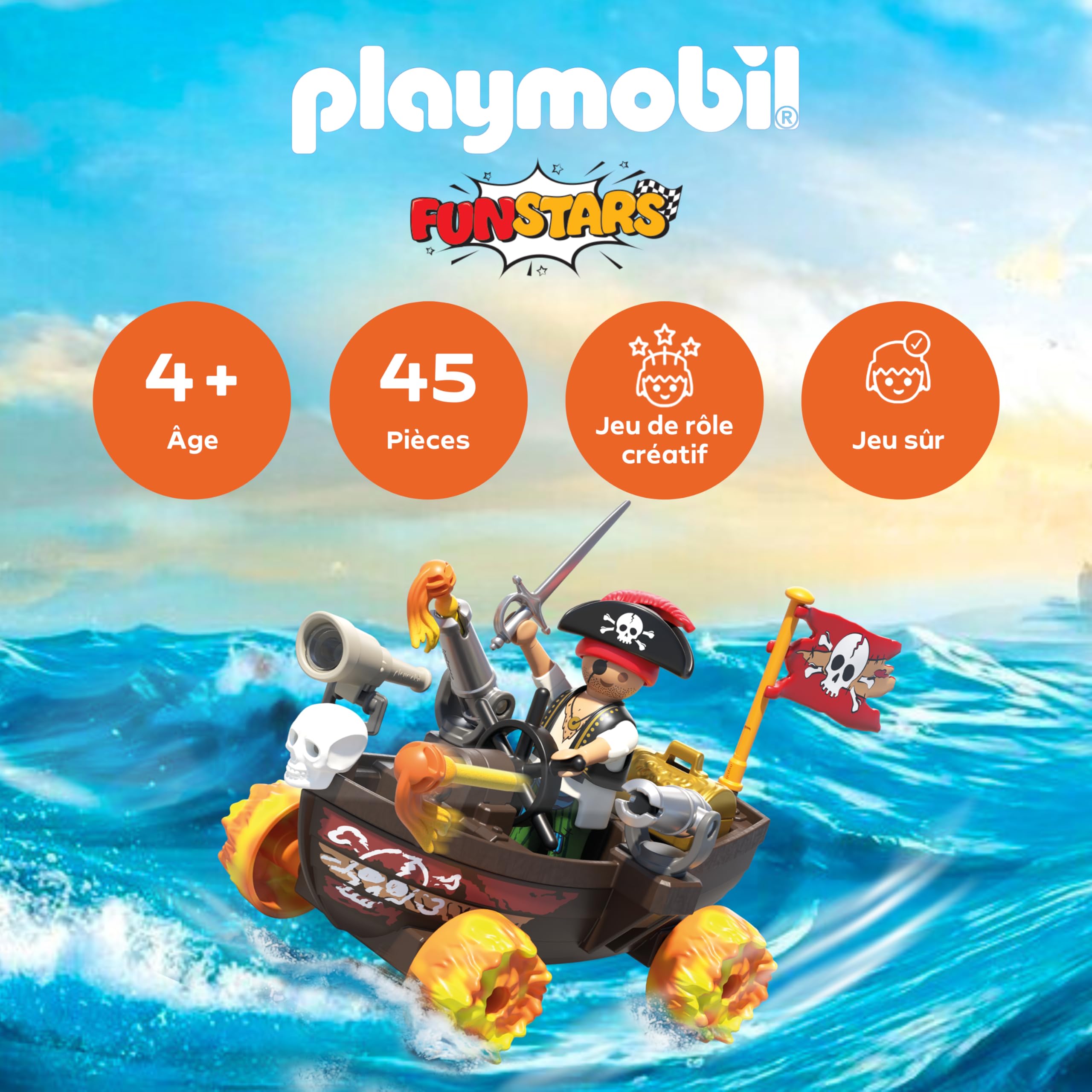 Bateau Pirate Novelmore avec Moteur à Friction et Fonction de Tir – Image 2