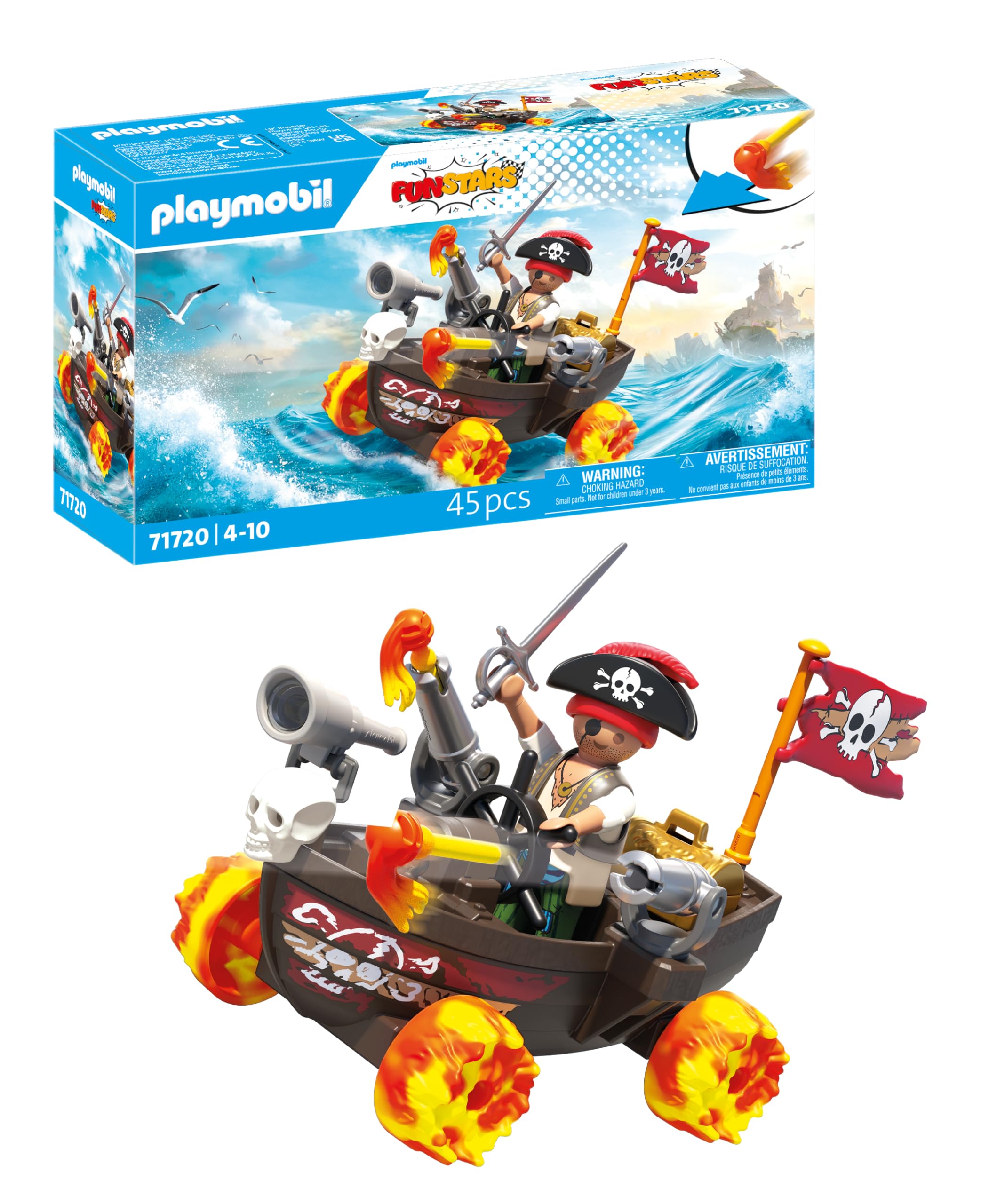 Bateau Pirate Novelmore avec Moteur à Friction et Fonction de Tir