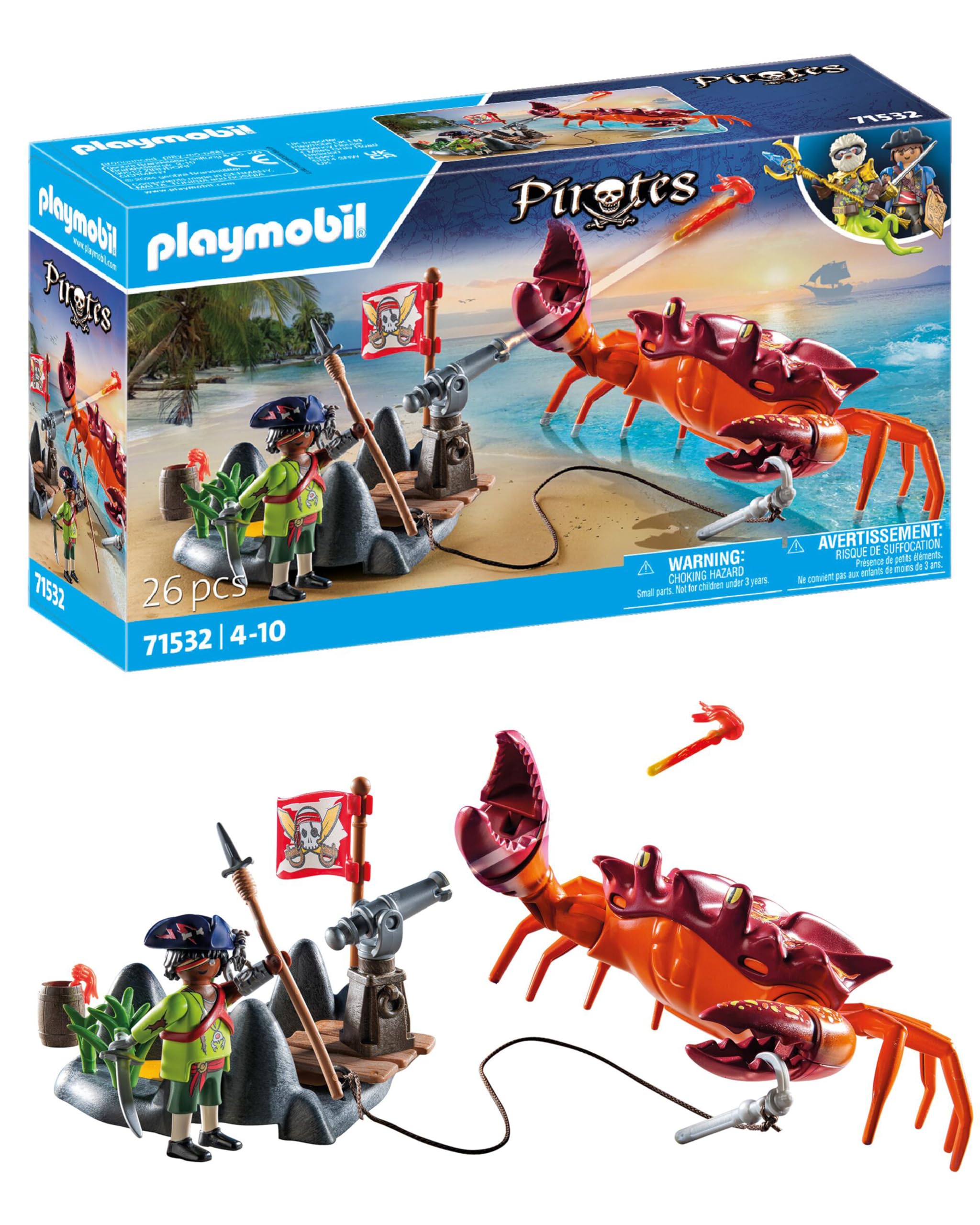 Set Novelmore Pirate et Crabe géant avec canon et grappin