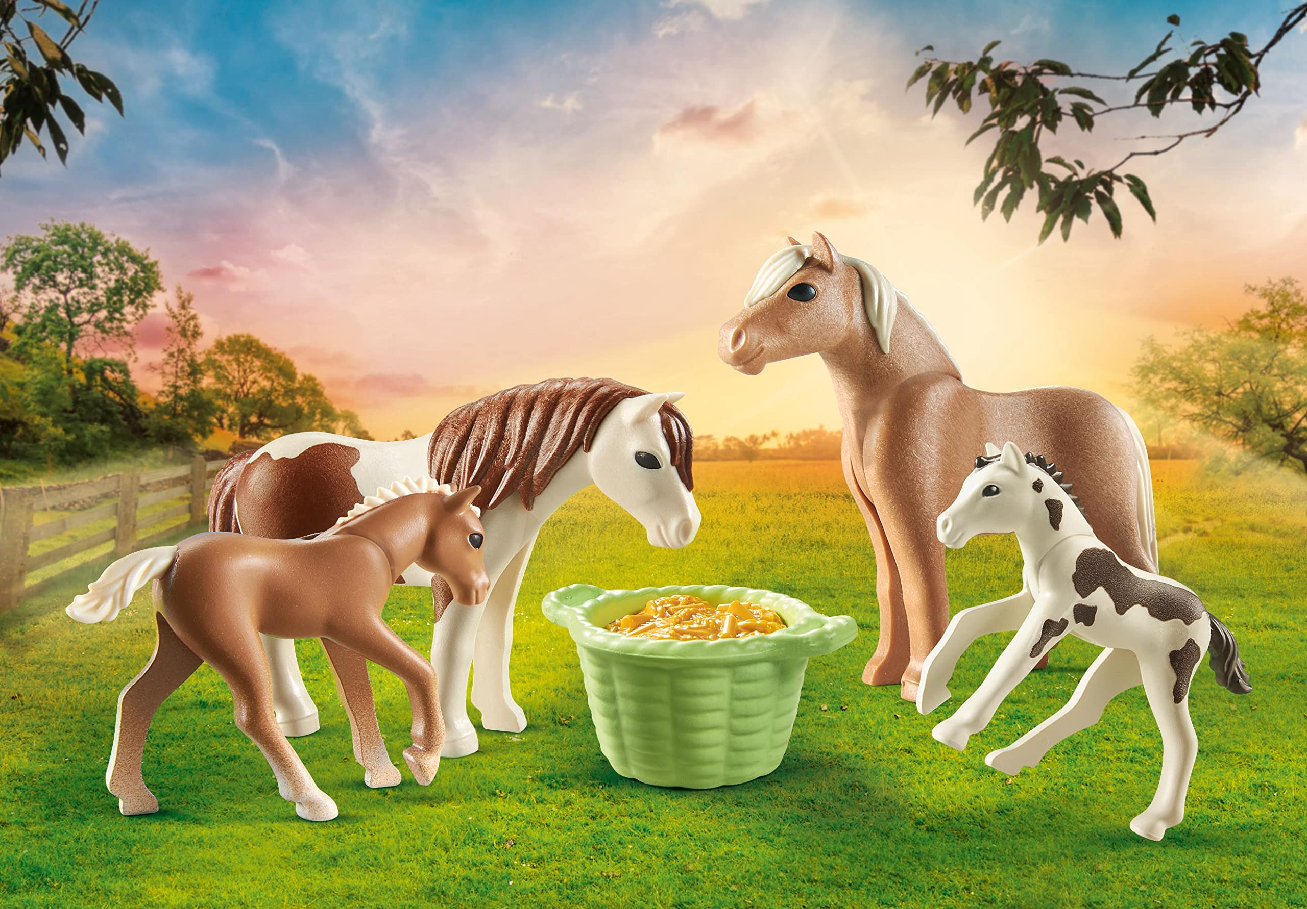 Set Novelmore 2 poneys islandais et poulains avec foin – Image 2