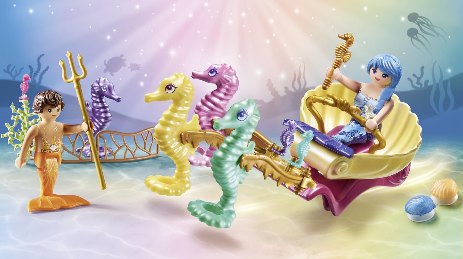 Calèche Novelmore avec sirènes et hippocampes – Image 2