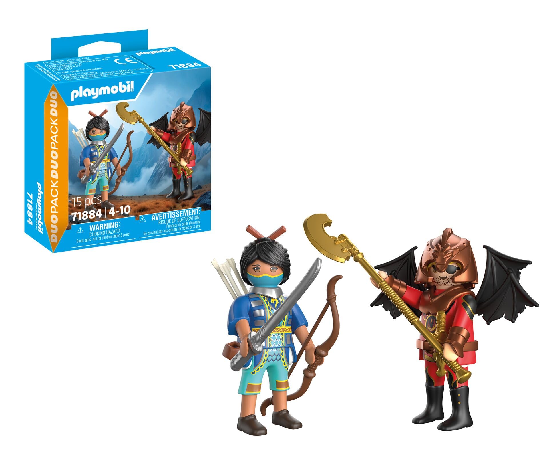 Duo Pack Novelmore Chevalier contre Raider Burnham avec Armes