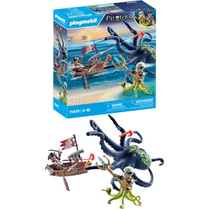 Set Novelmore Pirate avec Pieuvre géante, Deux Personnages et Bateau
