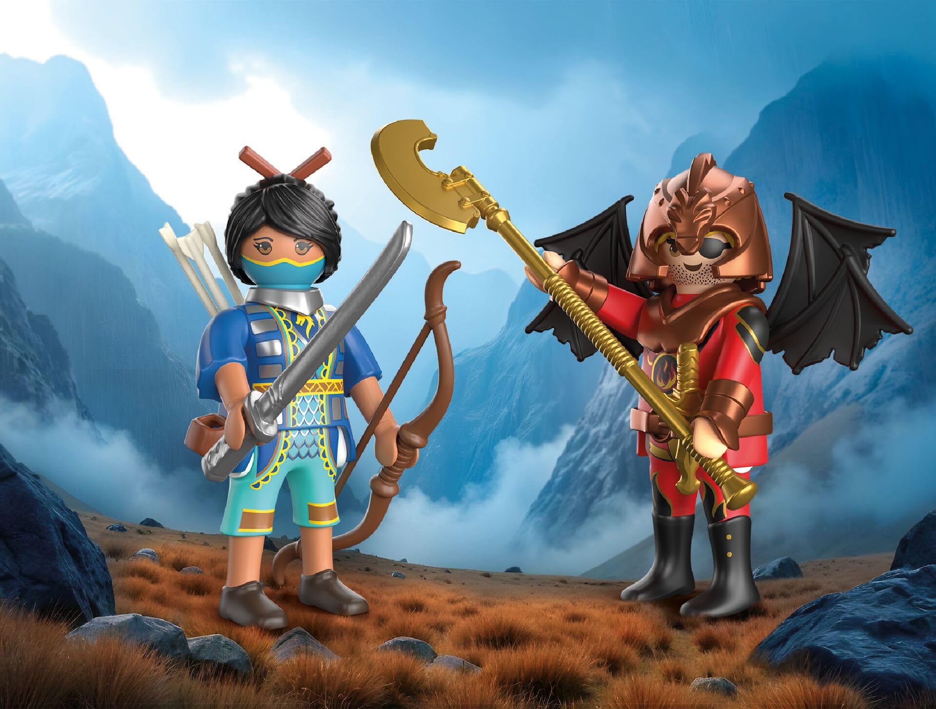 Duo Pack Novelmore Chevalier contre Raider Burnham avec Armes – Image 2